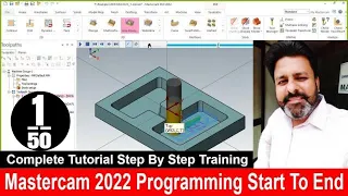 Mastercam 2022 Vmc Programming tutorial day-1 Tutorial in Hindi | How to Start Mastercam Programming