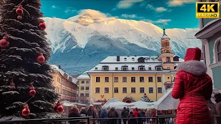 The most Magical Christmas Town in the Alps - Innsbruck Austria 4k Walking Tour