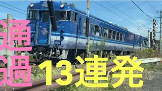 【山陰本線】【一畑電車】通過13連発！　大津里道踏切