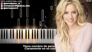 SHAKIRA BZRP Music Sessions #53 karaoke piano instrumental