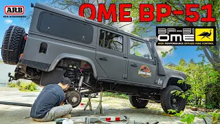 Fitting OME BP-51 Suspension kit on Land Rover Defender (how many hours of work?)