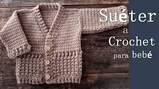 Suéter abierto/chaquetita a crochet para bebé ¡Paso a paso!