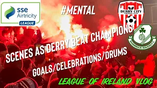 DERRY BEAT SHAMROCK ROVERS | MCGONIGLE NETS LAST MINUTE WINNER | LEAGUE OF IRELAND VLOG