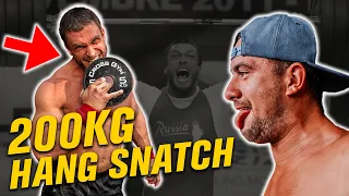 Klokov's 200kg Hang Snatch Mastery   Olympian Sonny Webster Reacts