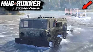 Wyciąganie ciężarówki z rzeki - Spintires: MudRunner | (#13)