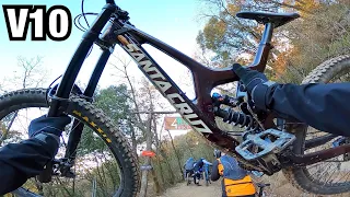 MY FIRST RIDE ON SANTA CRUZ V10 after MegaTower.