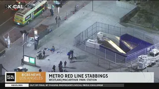 Two people stabbed in separate attacks at Metro Red Line stations