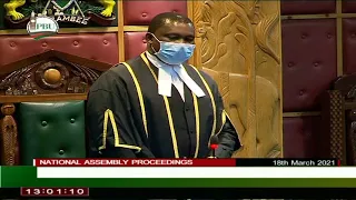 NATIONAL ASSEMBLY PROCEEDINGS 18TH MARCH 2021 SPECIAL SITTING