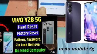 vivo Y28 hard reset vivo Y28 5g unlock, factory reset sremore all type screen lock