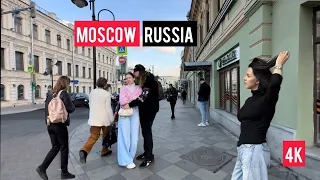 🔥 The Real RUSSIA 4k - Moscow Walking Tour - Russian Spring - City Vibes - Russia Walk 4K HDR