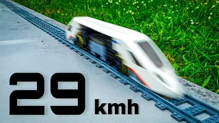 Fastest Lego Technic high speed train 2.0    New record: 29 kmh