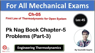 PK Nag Problems Chapter-5 (Part-3) Page No.130 || Engineering Thermodynamics-45 || For GATE/IES