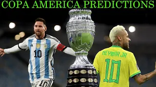 My Copa America Predictions!