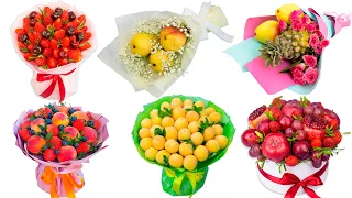 6 ideas: DIY fruit bouquet. Gifts and crafts for women, girls, girls.