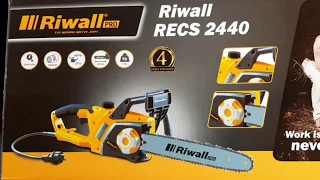 Electric chainsaw Riwall RECS 2440 2400W/BAR 16" Unboxing , Assembly, Examination