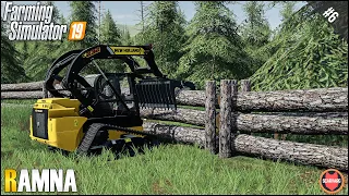 HOW TO BUILD A LOG FENCE IN FS19 FOR YOUR PASTURE. ⭐ Ramna #6 ⭐ Farming Simulator 19 Timelapse