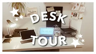 DESK TOUR ✨I Minimalistischer Schreibtisch für die UNI & HOMEOFFICE 🗄🖥✨