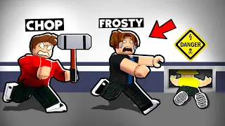 CHOP HUNTED FROSTY IN ROBLOX IMPOSSIBLE FLEE THE FACILITY ESCAPE