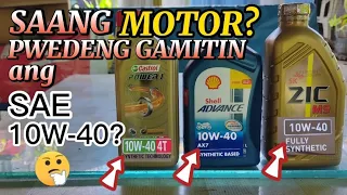 PARA SAAN ANG ENGINE OIL NA 10W-40 ???