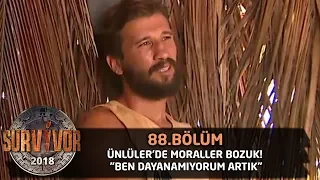 Ünlüler'de moraller bozuk! "Ben dayanamıyorum artık" | 88. Bölüm | Survivor 2018