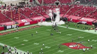 Tampa Bay Buccaneers entrance vs Atlanta Falcons - January 3, 2021
