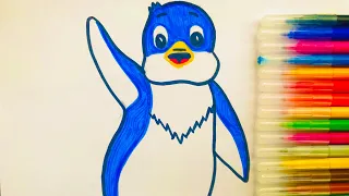 Рисуем Лоло из мультика «Приключения пингвинёнка Лоло» How to draw Lolo penguin 🐧