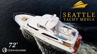 72' Ocean Alexander Walk-through "Jeanne Sea Qua" | SYM Walkthrough Tour & 4K Yacht Stock Footage