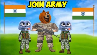 Grizzy The Lemmings Join ARMY Become Fauji || ni world war WW2 shoter Game 😱