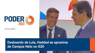 Destoando de Lula, Haddad se aproxima de Campos Neto no G20