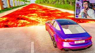 ACCIDENTES COCHES vs PISCINA DE LAVA 🔥 | BeamNG Drive