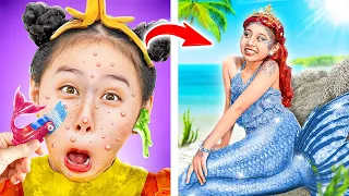I Extreme Makeover From Nerd To Mermaid | I Want To Become Prom Queen | How to Become Mermaid?