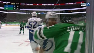 NHL Fight - Lightning @ Stars - Point vs Cogliano - 02 03 2021