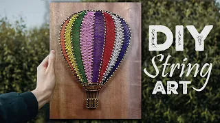 How to do a string art | String art tutorial | Simple String art | Air Balloon string art tutorial