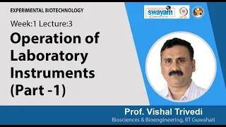 Lec 3: Operation of Laboratory Instruments (Part 1)