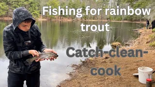 Rainbow trout catch-clean-cook