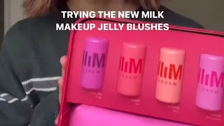 leyseamour trying the new milk makeup jelly blushes!! 🩷