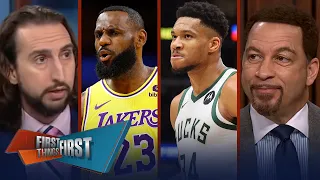 Warriors near bottom, Lakers terrifying, Bucks undervalued on Nicks Tiers | NBA | FIRST THINGS FIRST