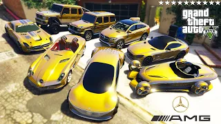 GTA 5 - Stealing $100,000,000 Super Gold Mercedes Cars With Franklin | (Real Life Cars #112)