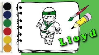 Раскраска Лего Ниндзяго как нарисовать Ллойда Раскраска для детей🤗