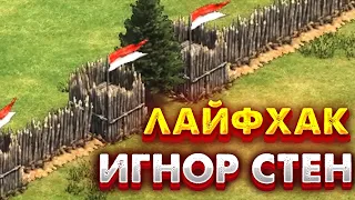 ЛАЙФХАК: 300 IQ МУВ! КАК ПОПАСТЬ НА БАЗУ ВРАГА ИГНОРИРУЯ СТЕНЫ!?? Age of empires 2