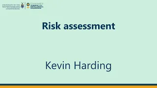 Risk Assessment [Lecture]