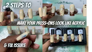 How to get your PressOns to look like Acrylic/ Flower Nails with Modelones #nailideas #beginnernails