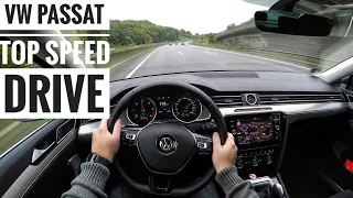 VW Passat 2.0 TDI (2018) | POV Drive on German Autobahn - Top Speed Drive (60FPS)