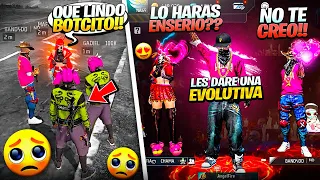 ME HAGO PASAR POR POBRE Y LES DOY UNA EVOLUTIVA POR TRATARME BIEN 😱 FREE FIRE