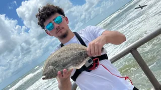 Fishing Corpus Christi packery channel caught my first ever flounder