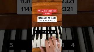 Хіт 2022 - Ой, у лузі червона калина / Piano Tutorial #shorts