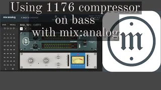 mix:analog 1176 compressor: how I use it on bass #mixanalog #bass #compression