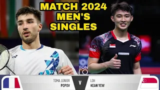 LOH Kean Yew(SGP) vs TOMA Junior Popov(France) | Amazing Badminton WOW!