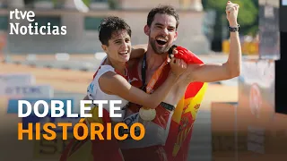 ATLETISMO: ÁLVARO MARTÍN y MARÍA PÉREZ, CAMPEONES del MUNDO de 35 km MARCHA | RTVE Noticias