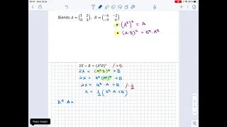 S4 FMMA 015 Ecuación matricial usando la Traspuesta